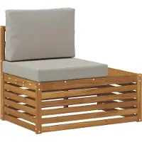 vidaXL 7 st Buiten bank set Massief Acacia Hout en Polyester