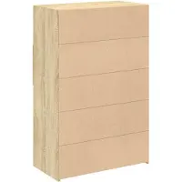 vidaXL Hoge kast 80x42,5x124 cm bewerkt hout sonoma eikenkleurig