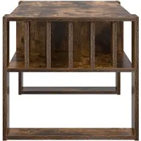 vidaXL Salontafel, gerookt eikenhout, 92 x 49,5 x 45 cm, houtvezel