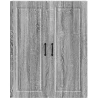 vidaXL Wandkast PORTO, grijs Sonoma, 80 x 31 x 100 cm, houtvezel