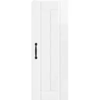 vidaXL Wandkast LUCCA Hoogglans Wit 30 x 31 x 80 cm Bewerkt hout