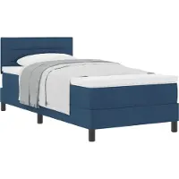vidaXL Boxspring bed met hoofdeinde Blauw 100 x 200 cm Stof