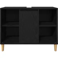 vidaXL Badkamermeubel Set 3 st Zwart 80 x 33 x 60 cm Bewerkt hout