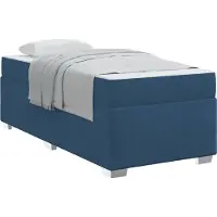 vidaXL Bedframe met matras Blauw 90 x 190 cm Stof