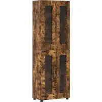 vidaXL Tv-meubelset FLORIN 3 st Rook Eiken Bewerkt hout