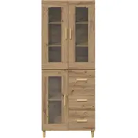 vidaXL Hoge kast Artisan-eikenhout, 69,5 x 34 x 180 cm, houtvezel
