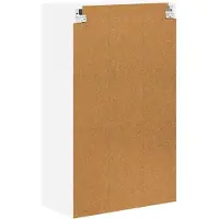 vidaXL Wandglas Kasten LUCCA Wit 60 x 31 x 100 cm Bewerkt hout