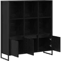 vidaXL Boekenkast 99,5 x 30 x 108 cm Bewerkt hout Zwart Eiken