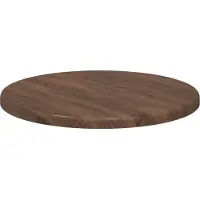 vidaXL Tafelblad Ø 30 x 1,5 cm Rond Bewerkt hout Bruin eiken