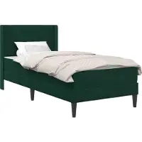 vidaXL Bedframe met matras Donkergroen 80 x 200 cm Fluweel