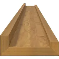 vidaXL Wandplank 2 st Beige 115 x 9 x 3 cm Bewerkt hout