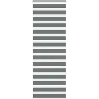 vidaXL Zebra rolgordijn 80x200 cm stofbreedte 75,9 cm donkergrijs