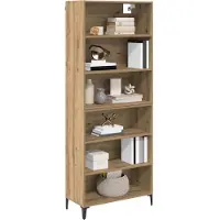 vidaXL Highboard Artisan Eiken 69,5 x 34 x 180 cm Bewerkt hout