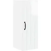 vidaXL Wandkast LUCCA 2 pcs Hoogglans Wit 30 x 31 x 80 cm Bewerkt hout