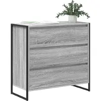 vidaXL Dressoir Grijs Sonoma 79 x 36 x 75.5 cm Bewerkt hout