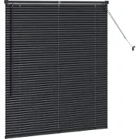 vidaXL Venetiaanse jaloezie Zwart 130 x 110 cm 25 mm Aluminium