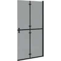 vidaXL Inloopdouche wand Zwart 100 x 6,5 x 190 cm