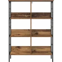 vidaXL Boekenplank 6-laags 82 x 32 x 144.5 cm Bewerkt hout Oud Hout