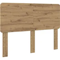 vidaXL Bedframe Artisanaal eiken 140 x 190 cm Massief grenenhout