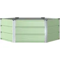 vidaXL Plantenbak Pastel Groen 129 x 129 x 45 cm Staal