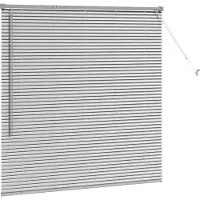 vidaXL Venetiaanse jaloezie zilver 130 x 125 cm 25 mm Aluminium