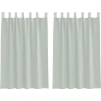 vidaXL Gordijnen voile met lussen 2 st 140x175 cm lichtgrijs