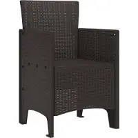 vidaXL Tuinstoel 2 st Bruin Polypropyleen
