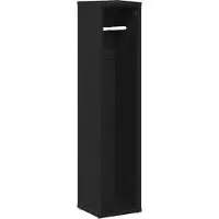 vidaXL Badkamerkast met rolhouder 20,5x20x90 cm zwart