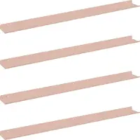 vidaXL Zwevende plank Muurmontage 4 st Roze 100 x 9 x 2,5 cm Staal