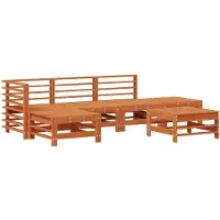 vidaXL Tuin loungeset 5 st Wasbruin Massief grenenhout