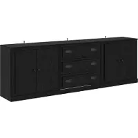 vidaXL Dressoirs 3 pcs Zwart eiken 210 x 35,5 x 67,5 cm Bewerkt hout