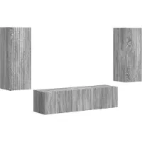 vidaXL Tv-meubelset 2 st Grijs Sonoma Bewerkt hout