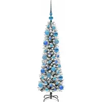 vidaXL Kunstkerstboom Wit 120 cm PVC en Metaal en Plastic