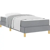 vidaXL Boxspring bed met matras Lichtgrijs 80 x 200 cm Stof