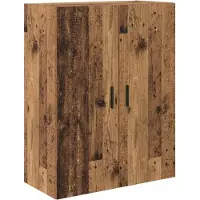 vidaXL Highboard 2 st Oud Hout 69,5 x 34 x 180 cm Bewerkt hout