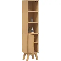 vidaXL Badkamerkast Olden Bruin 35 x 30 x 159 cm Massief grenenhout