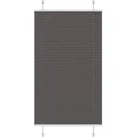 vidaXL Plissé rolgordijn 80x100 cm stofbreedte 79,4 cm polyester zwart