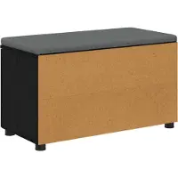 vidaXL Hallenbank Zwarte Eik 80 x 38 x 46 cm Geengineerd Hout en Stof