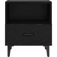 vidaXL Nachtkastje 2 st Zwart Eiken 40 x 35 x 47,5 cm Bewerkt hout