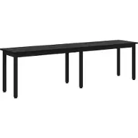 vidaXL Bank Zwart Eiken 160 x 35 x 45 cm Bewerkt hout