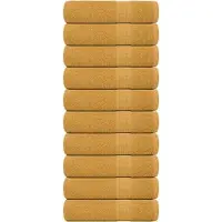 vidaXL Handdoeken FROGN 10 st 50x100 cm 360 g/m² goud