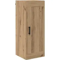 vidaXL Highboard Artisan Eiken 34,5 x 34 x 180 cm Bewerkt hout