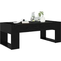 vidaXL Salontafel Zwart Eiken 110 x 50 x 41 cm Bewerkt hout