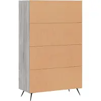 vidaXL Hoge kast 69,5x31x115 cm bewerkt hout grijs sonoma eikenkleurig