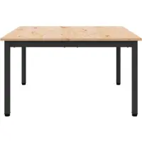 vidaXL Salontafel Naturel 80 x 80 x 45 cm Massief grenenhout