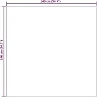 vidaXL Vloerkleden Vierkant SIROLO Crèmekleurig 240 x 240 cm Polyester