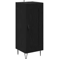vidaXL Dressoir Zwart Eiken 34,5 x 34 x 90 cm
