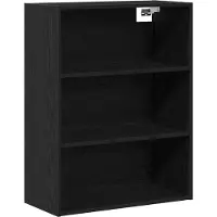 vidaXL Highboard Zwart Eiken 69,5 x 32,5 x 180 cm Bewerkt hout
