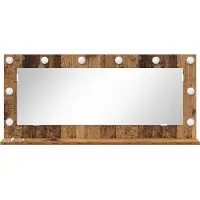 vidaXL Make-up Spiegel Rechthoekig Oudhout 100 x 45 x 18 cm