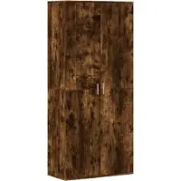 vidaXL Schoenenkast 80x39x178 cm bewerkt hout gerookt eikenkleurig